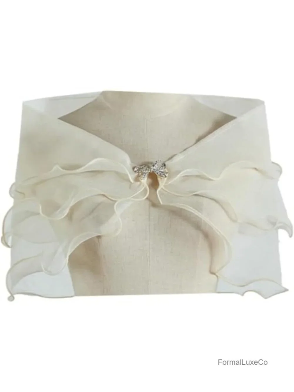 Sheer Bridesmaid Wedding Cape Shawl Wrap for Evening Dresses Cover Up